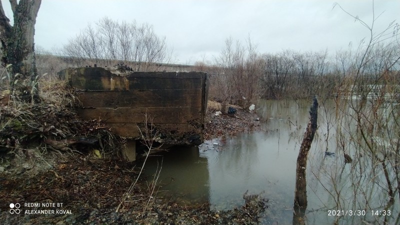 Остатки от парома, пгт.Кировский