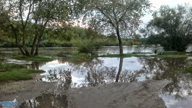 пляж, пгт.Кировский