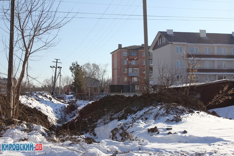 Окопы в огороде, пгт.Кировский